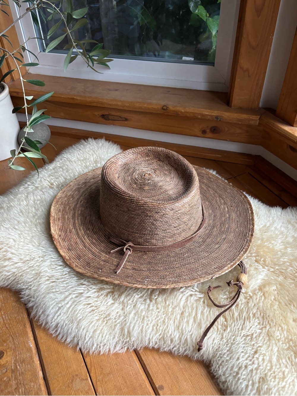 Vintage Tila Palm Leaf Sun Hat
